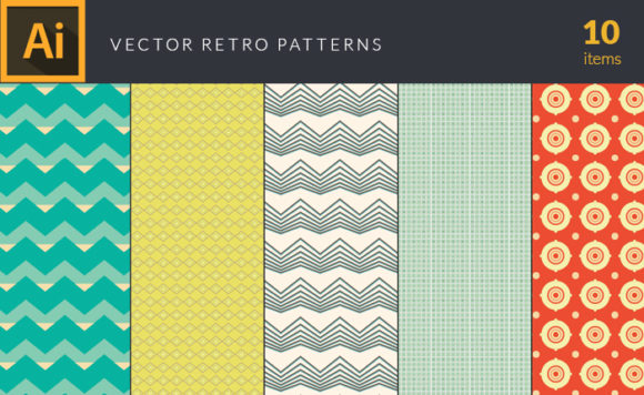 Colorful Retro Patterns Vector Pack