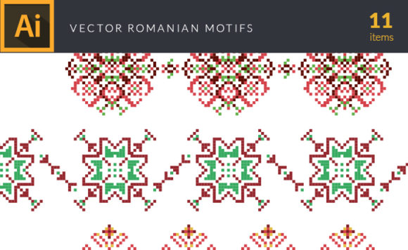 Romanian Motifs Vector Pack