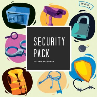 Colorful Security Symbols Vector Pack