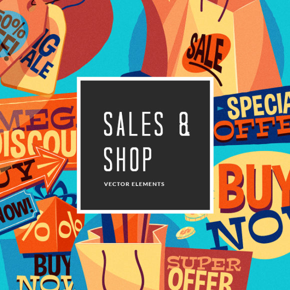 Sales & Shopping Texts Vector Pack
