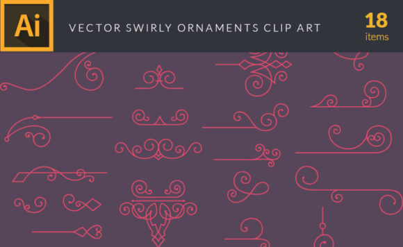 Swirly Ornaments Vector Pack