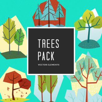 Illustrated Trees Vector Pack