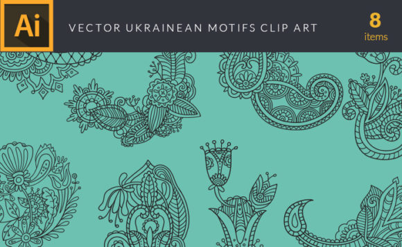 Ukrainean Motifs Vector Pack