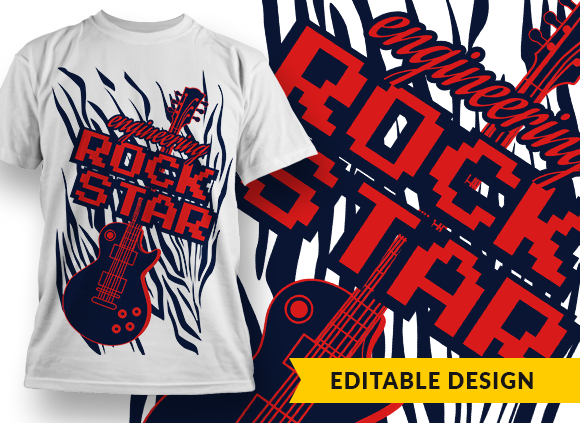 Job placeholder Rock Star - T-shirt Design 1