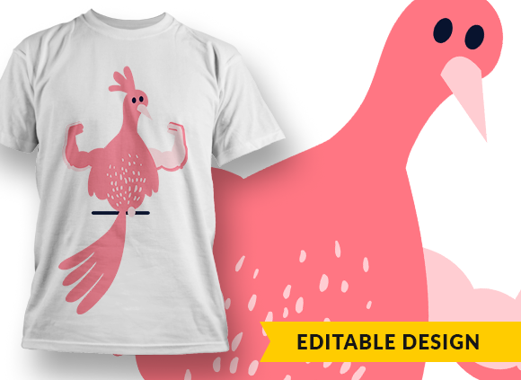 Bird with arms T-shirt Design 1