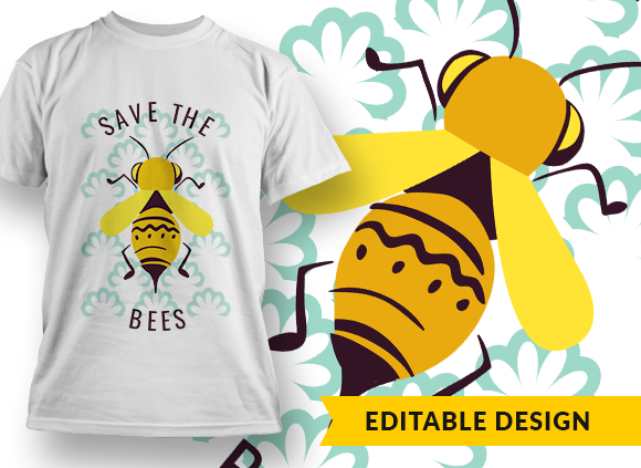 Save the bees T-shirt Design 1