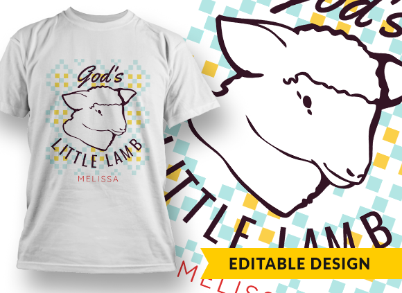 God's little lamb - Melissa (placeholder) T-shirt Design 1
