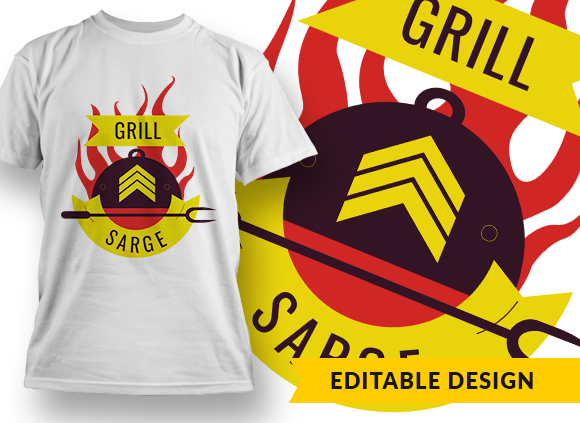 Grill Sarge T-shirt Design 1