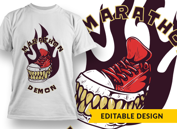 Marathon demon T-shirt Design 1