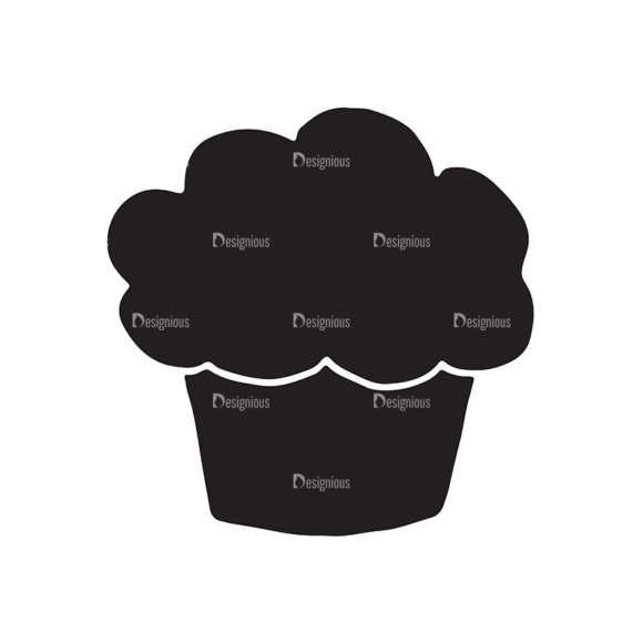 Coffee Elements Set 1 Vector Small Cup Cake 1