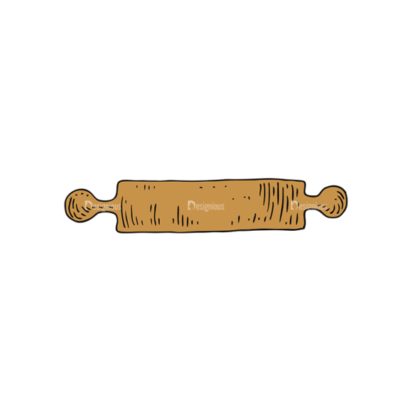 Engraved Bakery Vector Set 1 Vector Rolling Pin 1