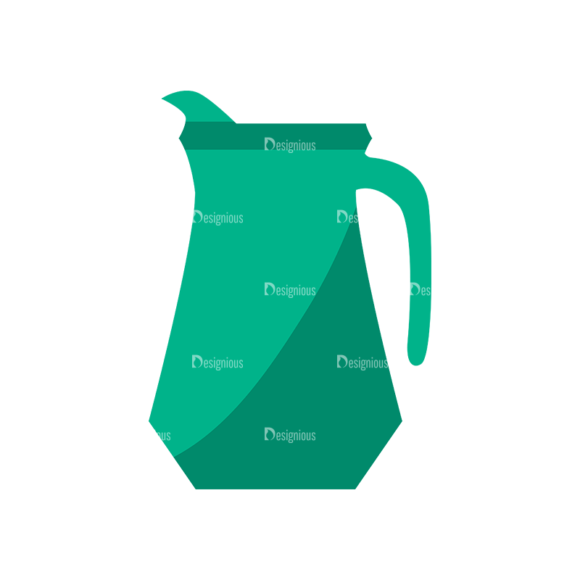 Flat Food Icons Set 5 Vector Pitcher 1