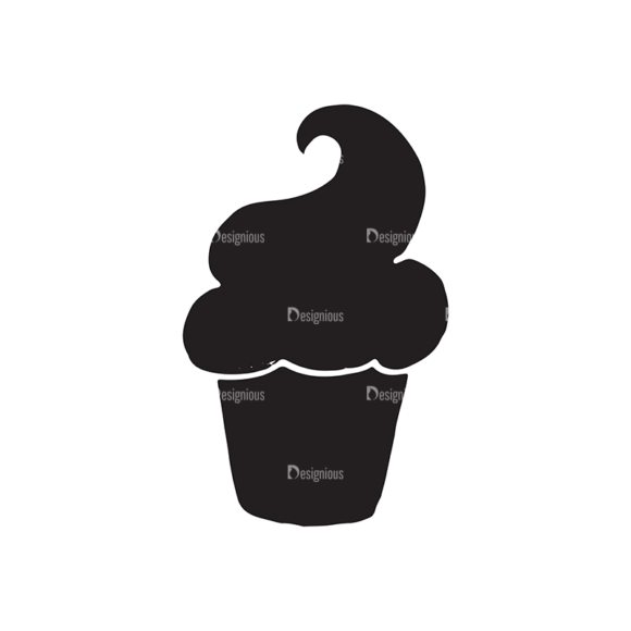 Food And Drinks Elements Set 1 Vector Cupcake 1