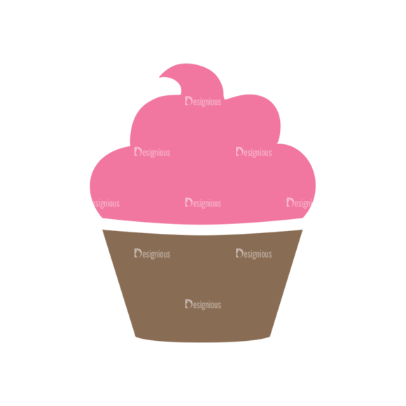 Food And Products Vector Set 7 Vector Cupcake 1