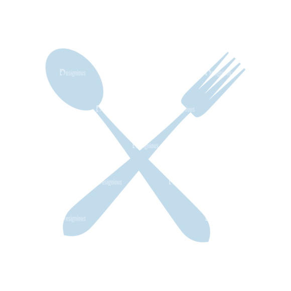 Food And Products Vector Set 7 Vector Spoon Fork 1