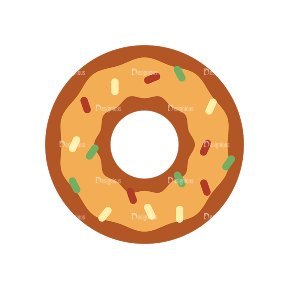 Food Icons Vector Set 3 Vector Donut 1