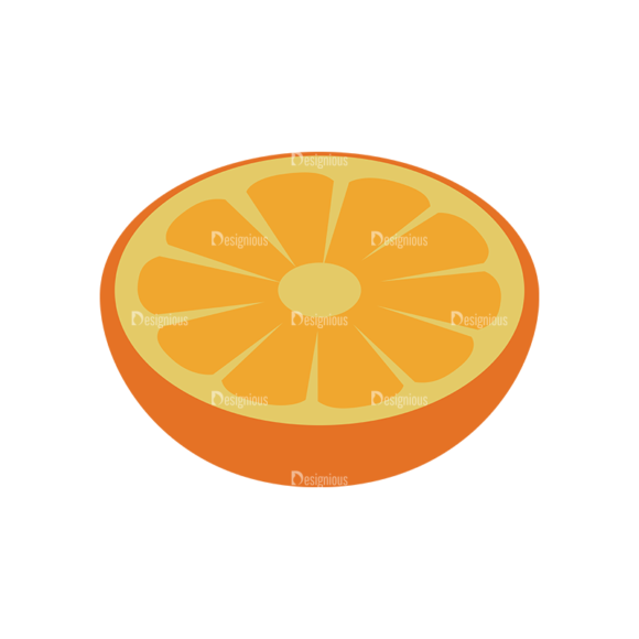 Fruits Vector Icons Set 1 Vector Orange 1