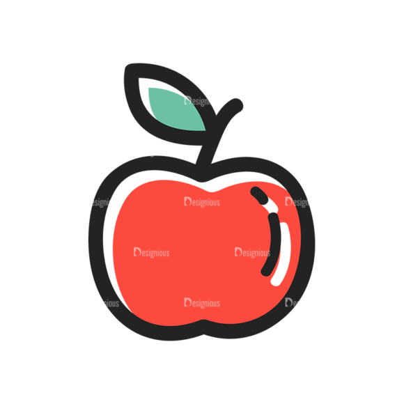Vector Food Icons And Elements 3 Vector Apple 1