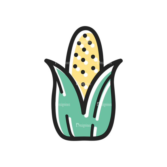 Vector Food Icons And Elements 3 Vector Corn 1