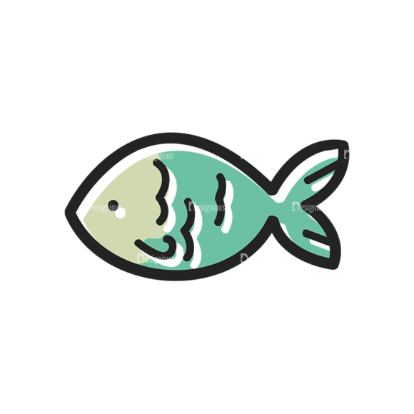 Vector Food Icons And Elements 3 Vector Fish 1