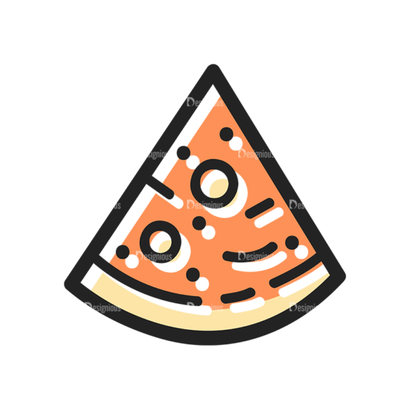 Vector Food Icons And Elements 3 Vector Pizza 1