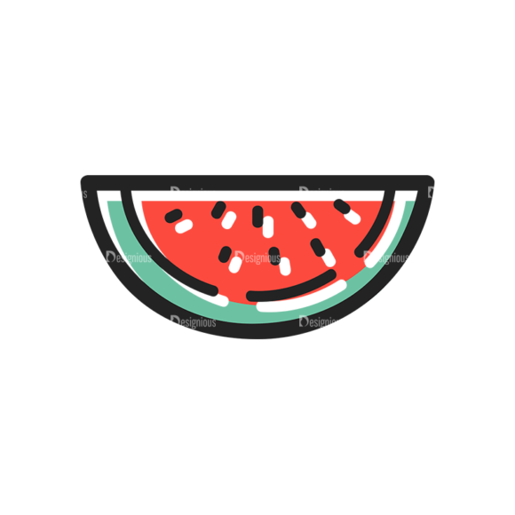Vector Food Icons And Elements 3 Vector Watermelon 1