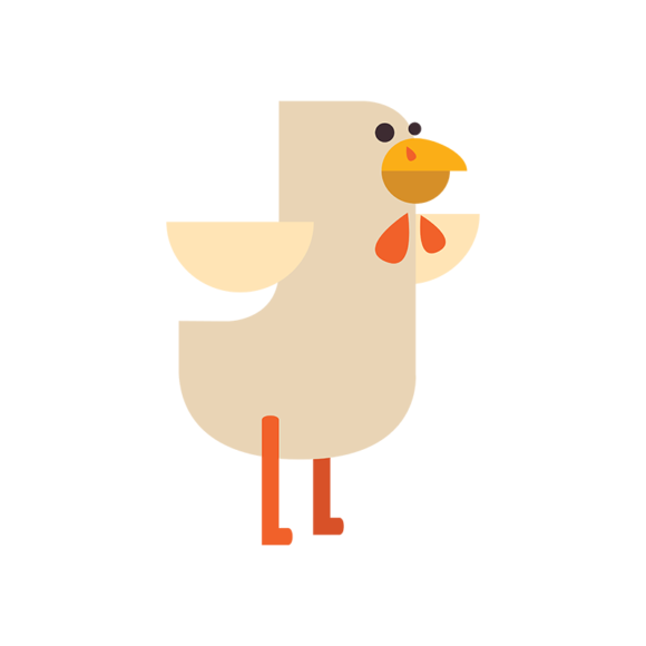 Geometric Birds Chicken 1