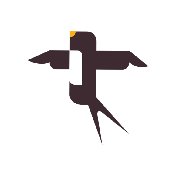 Geometric Birds Sparrow 1