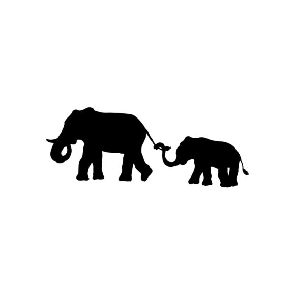 Animal Silhouettes 22 Vector Large Elephant 03 1
