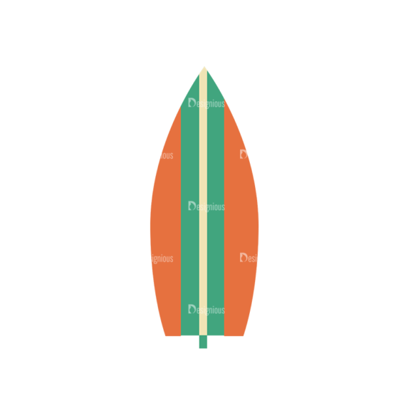 Beach Vector Icons Vector Surfing Board 1