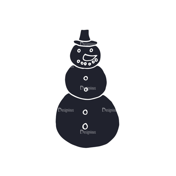 Christmas Day Elements Set 1 Vector Small Snow Man 1