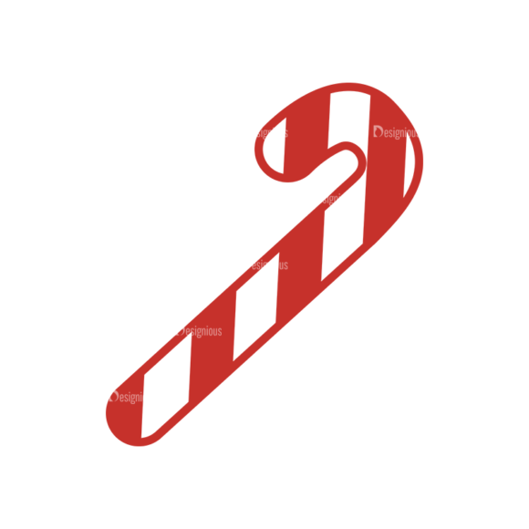 Christmas Holiday Icons Vector Set 1 Vector Candy Cane 1