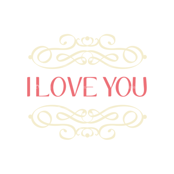 Decorative Valentines Day Vector Set 5 Vector I Love You 1