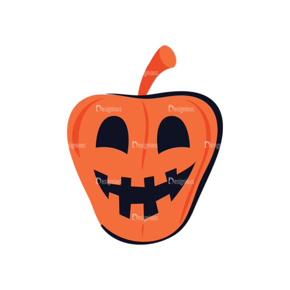 Flat Halloween Characters Set 1 Vector Pumpkin 1
