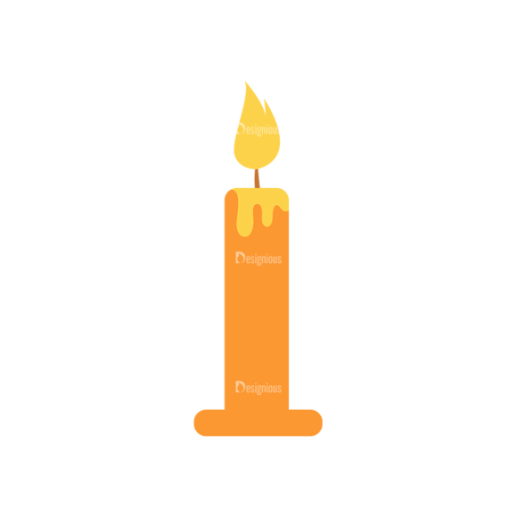 Flat Halloween Collection Set 2 Vector Candle 1