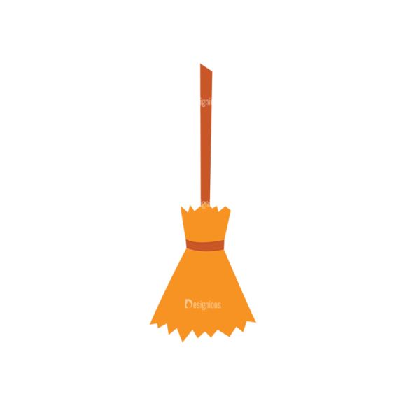 Halloween Icons Set 2 Vector Broom 1