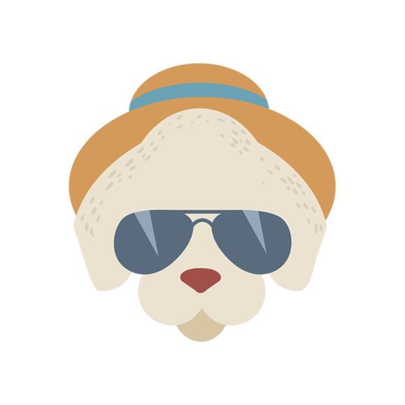 Hipster Animals Vector 2 Vector Dog 1