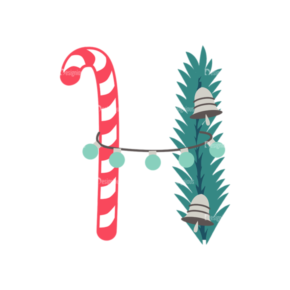 Illustrated Xmas Typography Vector H 1