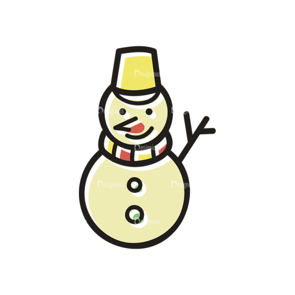 Merry Christmas Doodle Vector Set 7 Vector Snowman 1