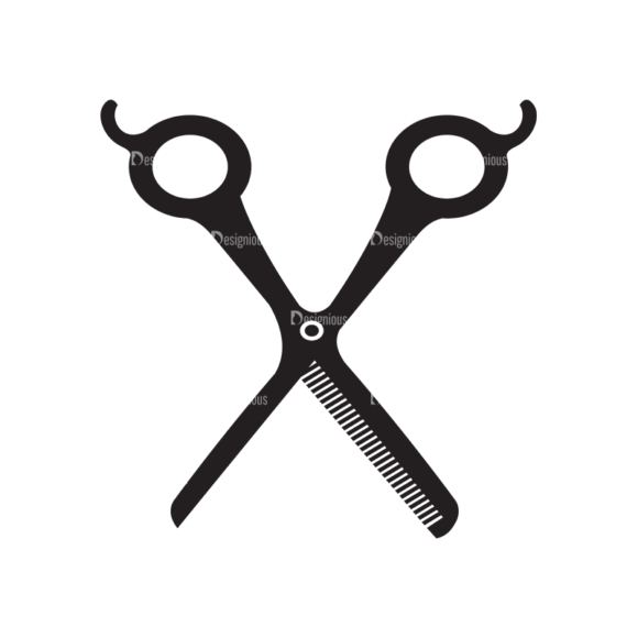 Metro Barber Shop Icons 1 Vector Scissors 02 1