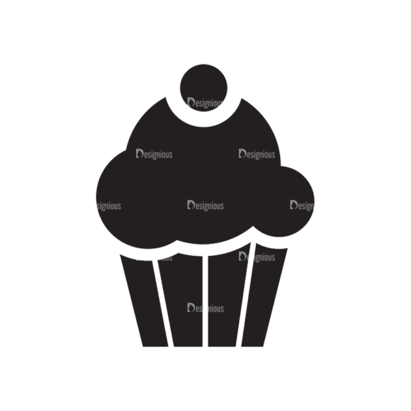 Metro Food Icons 1 Vector Cupcake 1