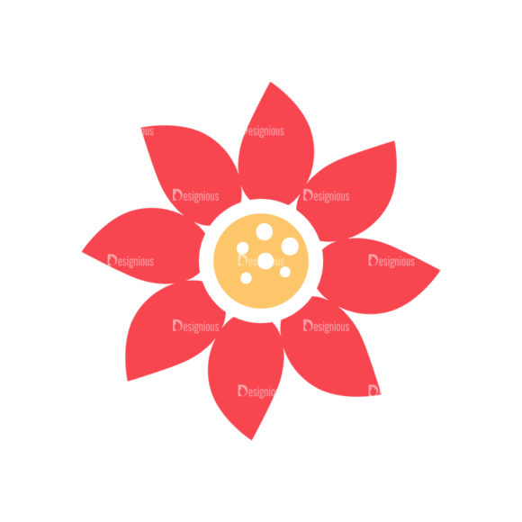 Nature Cute Icons Set 1 Vector Flower 1