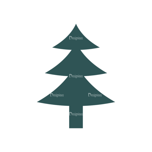 Nature Cute Icons Set 1 Vector Pine Tree 1