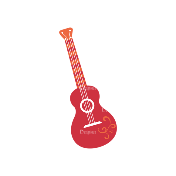 Party Music Instruments Vector Set 1 Vector Guitar 1