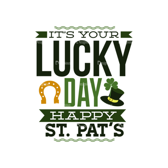 Saint Patrick'S Day Set 3 Vector Expanded Its Your Lucky   Txt 1