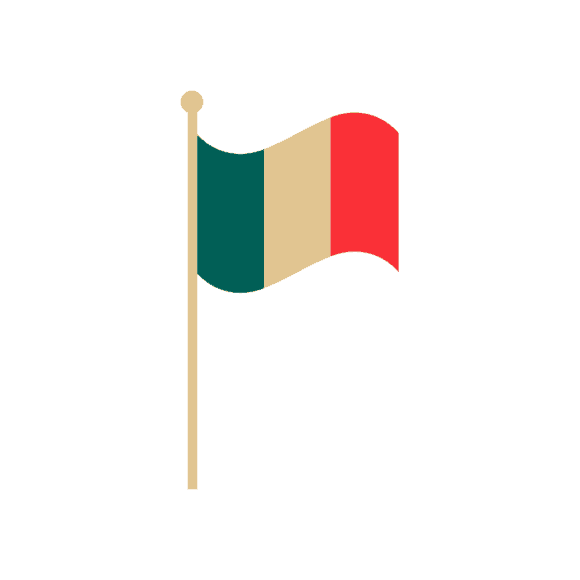 Stylized Italy Vector Icons Set 1 Vector Flag 1