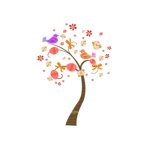 Vector Easter Elements 3 Vector Easter Tree 04 1
