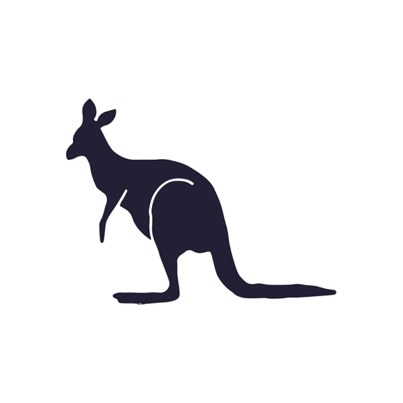 Wild Animals Geometric Vector 2 Vector Kangaroo 1