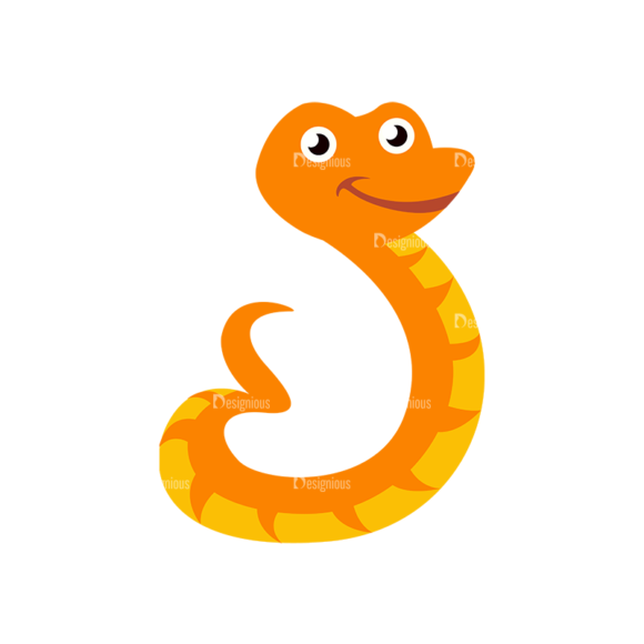 Cartoon Vector Animals Set 1 Vector Snake 1