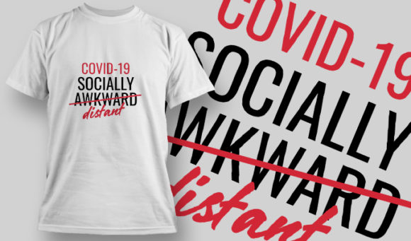 COVID-19 Socially Distant T-shirt Design 1